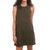 French Terry Dress In Kelp - Kelp