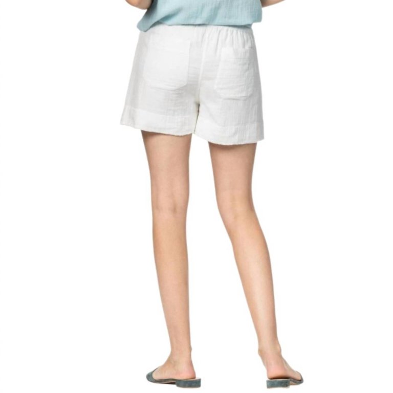 Gauze Shorts In White