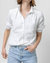 Long Sleeve Button Down Shirt In White - White