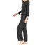 Long Sleeve Top And Pant Set In Black