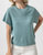 Pointelle Crewneck Sweater In Sea Blue - Sea Blue