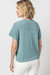 Pointelle Crewneck Sweater In Sea Blue