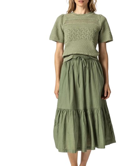 Lilla P Pull On Peplum Skirt In Olive product
