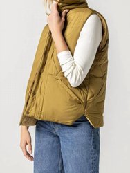 Reversible Snap Front Vest - Antique Gold