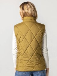 Reversible Snap Front Vest - Antique Gold