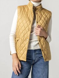 Reversible Snap Front Vest - Antique Gold - Antique Gold