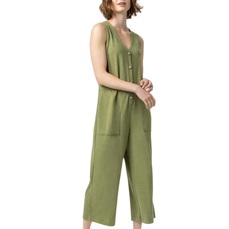 Sleeveless Jumpsuit - Dill