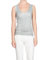 V-Neck Tank Top In Heather Grey - Heather Grey