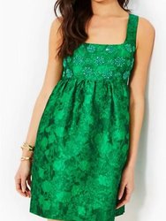 Bellami Embellished Floral Jacquard Dress - Kelly Green Leaf An Impression Jacquard
