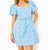 Kasslyn Elbow Sleeve Jacquard Dress In Bon Bon Blue All Heart Jacquard