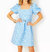 Kasslyn Elbow Sleeve Jacquard Dress In Bon Bon Blue All Heart Jacquard