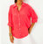 Stevey Relaxed Button Down Linen Shirt In Mizner Red