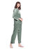 22 Momme Chic Trimmed Silk Pajamas Set - Avocado Green