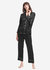 22 Momme Chic Trimmed Silk Pajamas Set - Black