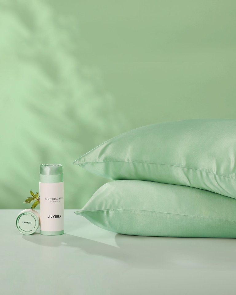 Antibacterial Mint Silk Pillowcase - LILYHERB™