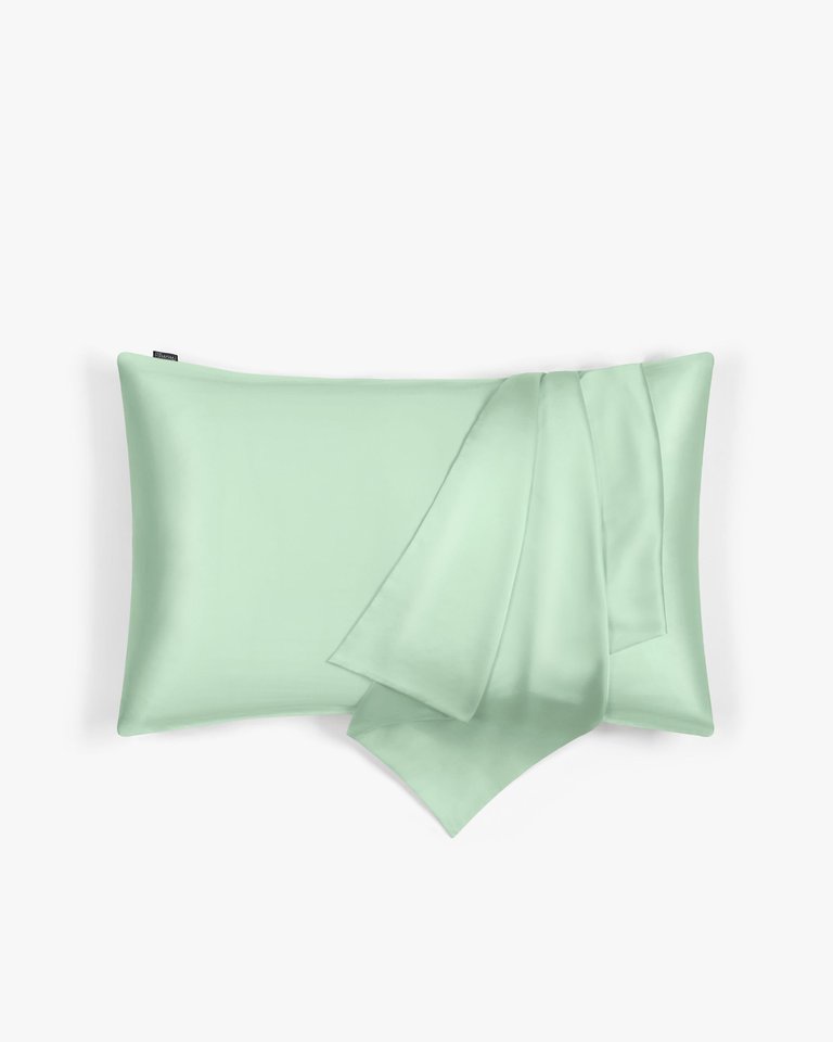 Antibacterial Mint Silk Pillowcase