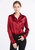 Basic Concealed Placket Silk Shirt - Claret 