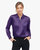 Basic Concealed Placket Silk Shirt - Deep Purple 