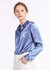 Basic Concealed Placket Silk Shirt - French Blue 