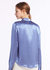 Basic Concealed Placket Silk Shirt - French Blue 