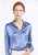 Basic Concealed Placket Silk Shirt - French Blue 