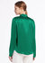 Basic Concealed Placket Silk Shirt - Green Jade 