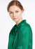 Basic Concealed Placket Silk Shirt - Green Jade  - Green Jade