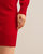 Classic Turtleneck Cashmere Dress- Cherry-Red