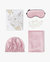 Monogrammed Silk Beauty Sleep Set - Rosy Pink