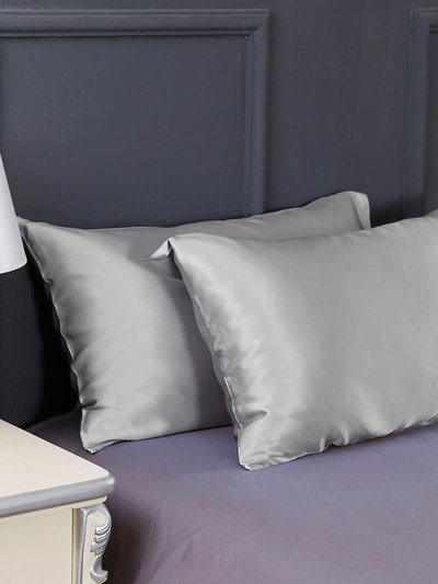 LILYSILK Silvergray 22 Momme Terse Envelope Silk Pillowcase product