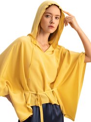 Women Crepe De Chine Poncho  - Ginger