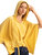 Women Crepe De Chine Poncho  - Ginger