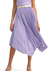 Women Pleated Hankerchief Skirt  - Orchid Petal