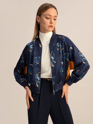 Women Spring waltz reversible silk jacket