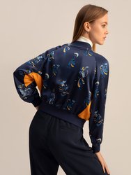 Women Spring waltz reversible silk jacket