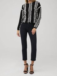 Adelyn Fringe Sweater In Black