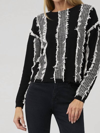 Line and Dot Adelyn Fringe Sweater In Black product