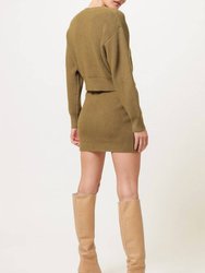 Ami Sweater Skirt In Olive