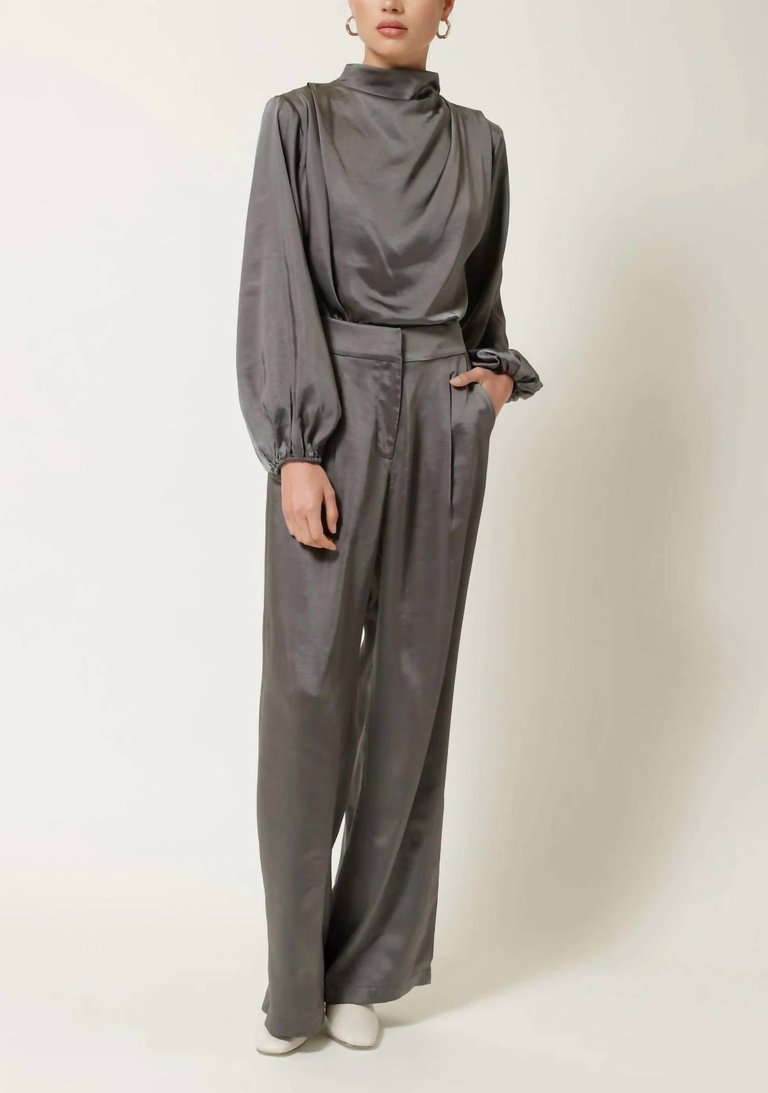 Bella Pants In Gunmetal - Gunmetal