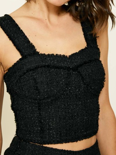 Line and Dot Cropped Marci Top In Black product