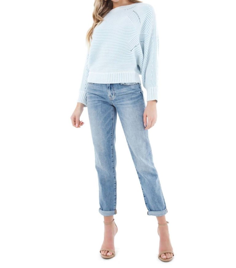 Holly Sweater In Light Blue - Light Blue