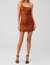 Hunnie Mini Dress In Rust - Rust