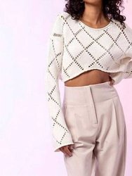 Logan Sweater Top In Ivory - Ivory