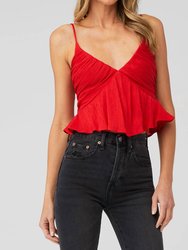 Rianne Tank Top In Red - Red