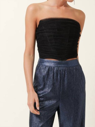 Line and Dot Thea Gauze Bustier Top In Black product