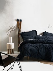 Linen House Adalyn Aztec Duvet Set (Indigo Blue) (Queen) (UK - King)