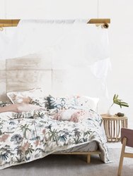 Linen House Luana Palm Tree Square Pillowcase (Multicolored) (One Size)
