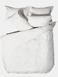 Linen House Manisha Tufted Duvet Set (White) (Queen) (UK - King) - White
