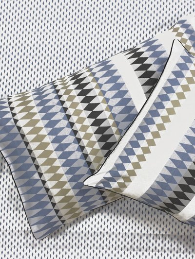 Linen House Linen House Northbrook Pillowcase Pair (Indigo) (20 x 30in) (UK - 50 x 75cm) product