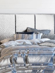 Linen House Northbrook Pillowcase Pair (Indigo) (20 x 30in) (UK - 50 x 75cm)